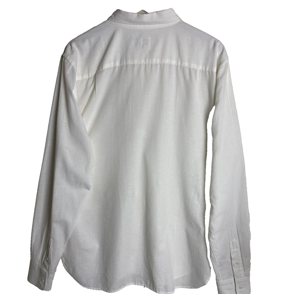 Hiroshi Kato Cotton Button Down Shirt Mens XL White Designer City - Picture 3 of 10